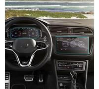 Película Protectora De Pantalla LCD Vidrio Templado para Navegación Coche, Pegatina Salpicadero para VW Tiguan 4MOTION R-Line 2021 Pegatina Protectora(C)