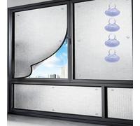 Película reflectante para ventana, aislamiento de aluminio para control del calor y protección UV, tinte de privacidad total opaco con ventosas para dormitorio y hogar, 36 x 78 pulgadas