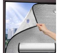Película Reflectante para Ventana con Aislamiento térmico, película de Vidrio con Control de Calor, Tinte para Ventana Anti UV, película de Aislamiento térmico de Aluminio Doble, con Ventosa