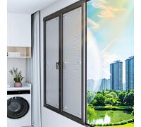 Película reflectante para ventana, control de calor con bloqueo UV, película aislante impermeable para oficina, baño, balcón, dormitorio, lámina de aluminio de 9 mm para privacidad