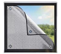 Película Reflectante para Ventanas y Coches, Lámina Aislante Térmico de Aluminio Doble, Vinilo Opaco Oscurecimiento Total con Ventosas para Automóviles y Techos 30-300cm