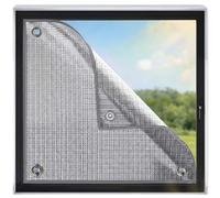 Película Reflectante para Ventanas y Coches, Lámina Aislante Térmico de Aluminio Doble, Vinilo Opaco Oscurecimiento Total con Ventosas para Automóviles y Techos 30-300cm