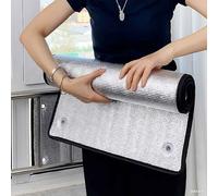 Película Reflectora De Calor Para Ventanas Película Térmica Para Ventanas 8mm Vinilo Cristal Lámina De Aluminio Película De Privacidad Protector Con Ventosas(60x60cm)