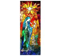 Película Retro for Ventanas de privacidad Iglesia, Pegatinas Coloridas for vidrieras, Autoadhesivas Opacas para Ventana(Color 6,40x100cm)