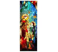 Película Retro for Ventanas de privacidad Iglesia, Pegatinas Coloridas for vidrieras, Autoadhesivas Opacas para Ventana(Color 3,50x120cm)