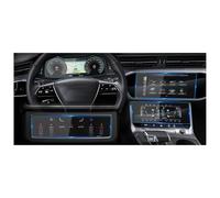 Película Templada Para A6 2020 2021 2022 2023 2025 10,1" Película Protectora Vidrio Templado Para Salpicadero Coche Protector Pantalla Navegación(Navigation+Instrument+Panel+Air Outlet Film)