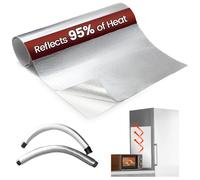 Película Térmica de Aluminio Autoadhesiva Para Coche, 60 x 30 cm, Plateado