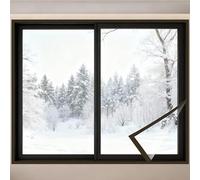 Película térmica para ventana,Cortinas Térmica de Plástico Antifrío Cubierta Aislamiento Térmico Anti Frío para Invierno y Verano,Selladas a Prueba de Viento para Interiores