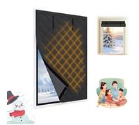 Película Térmica para Ventanas Contra el Frío,Cortina De Partición de Aire Selladas a Prueba de Viento Para Interiores,para Dormitorio, Cocina,escalable 50-200cm(Gris,63x95in/160x240cm)