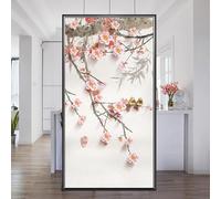 Película Tintada para Ventanas Película de Ventana Privacidad Flor Ciruelo Pegatina Vidrio no Adhesivo Revestimientos Ventanas for decoración del hogar Película para Ventanas(80x200cm)