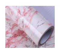 Película transparente for encimera de cocina PVC, papel tapiz mármol grueso autoadhesivo a prueba aceite, pegatina removible for pared impermeable vinilo(Bai di hong,40cm x 500cm)