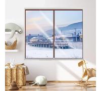 Película Transparente for Interiores, Protege del frío, Las tormentas, el Calor en Invierno y la frescura Verano, burlete a Prueba de Polvo(95x240cm)