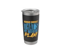 ¿Películas de terror? Ese es mi plan de fin Vaso térmico de acero inoxidable de doble pared