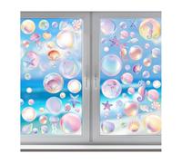 Películas Decorativas De Verano En Ventanas,Tema Reutilizable Y Romántico | Decoraciones Pegatinas Ventana | Para Bodas, , Alquileres Casas, Maestros Maternal, Amantes De La Decoración