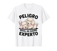 Peligro Nivel de Sueno Experto Perritos Caniche Dormilon Camiseta