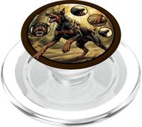 Peligroso Perro Doberman ladra Perro guardián Perro guardián PopSockets PopGrip para MagSafe