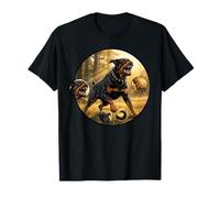 Peligroso Perro Rottweiler Pata Perro guardián Perro Protector Camiseta