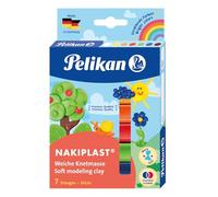 Pelikan Nakiplast - Masa Moldeable, Barras de 125gr, 7 Colores, Cera de Abeja Natural, Sin Disolventes