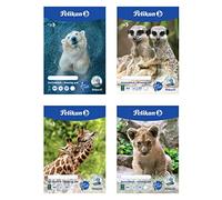Pelikan 224824 - Bloc de dibujo, A4, 20 hojas, con motivos de animales surtido modelos aleatorios