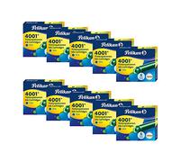 Pelikan 300087A - Juego de Cartuchos de Tinta 4001 para Plumas Estilográficas TP6, paquete de 60 unidades/10 cajas de 6 cartuchos, Verde