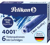 Pelikan 301176A - Juego de Cartuchos de Tinta 4001 para Plumas Estilográficas TP6, paquete de 300 unidades/50 cajas de 6 cartuchos, Azul Real