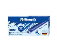 Pelikan 310748 - Cartuchos de tinta para pluma estilográfica, 1,4 ml, 5 unidades (31615), Azul Royal