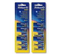 Pelikan 330845 Cartuchos de tinta Pelikan 4001, 2 paquetes de 5 unidades, 60 cartuchos de tinta azul real