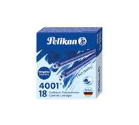 Pelikan 4001 - Cartuchos de tinta (18 unidades), color azul