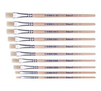 Pelikan 721399 - Pack de 12 pinceles de cerda, 613F/4 Pincel tamaño 4