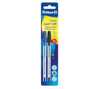 Pelikan 804424 Bolígrafo stick Super Soft, 2 unidades), color negro, azul