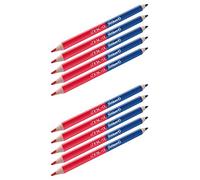 Pelikan 810838 Lápices de colores (gruesos, triangulares) bicolor rojo y azul (10 unidades, gruesos)