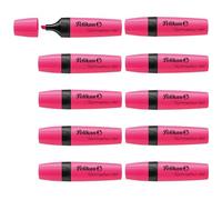 Pelikan 814102 490 - Rotulador fluorescente (10 unidades, en caja plegable), color rosa