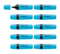 Pelikan 814133 - Rotulador fluorescente 490 (10 unidades, en caja plegable), color azul