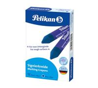 Pelikan, Barra de Cera Resistente al Agua, 120 mm, Ideal para Uso en Superficies Rugosas, Caja de 12 Unidades, Color Azul