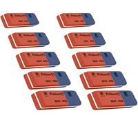 Pelikan Borrador de goma BR40 (azul/rojo, 10 borradores)