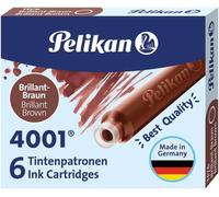 Pelikan TP6 - Cartucho tinta estilográfica, color marrón