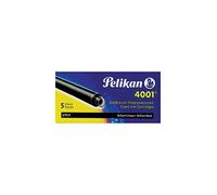 Pelikan Cartucho de tinta 4001 GTP/5, negro brillante, 5 cartuchos