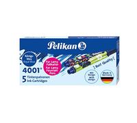 Pelikan Cartuchos de tinta 4001 para pluma Lamy azul real, 5 unidades