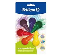 Pelikan, Ceras de Colores, 6 Colores Surtidos, Seguras para niños, No Tóxicas, P
