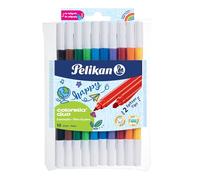 Pelikan Colorella-Duo - Pack de 10 rotuladores de doble punta