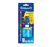 Pelikan - Combino, 1 Lápices Grafito B, Azul, Jumbo, Madera, Forma Triangular Ergonómica, Material Escolar, Para Niños, Para Dibujar y Escribir