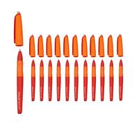 Pelikan Erase 2.0, Penna Cancellabile Ergonomica Roller, Inchiostro Rosso, Set Penne per Destrimani e Mancini, Penne Cancellabili per la Scuola, Refill Rosso Incluso, Ricaricabile, 12 Pezzi