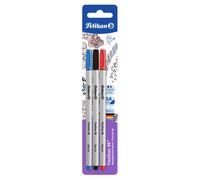 Pelikan Fineliner 96 3 Stück sortiert Rojo, azul y negro.