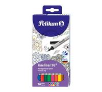 Pelikan Fineliner 96 - Rotuladores de punta fina (10 unidades), multicolor