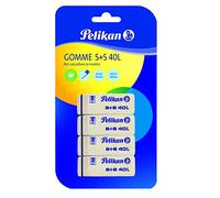 Pelikan Goma de Borrar S+S40, Goma Moldeable Blanca para Lápiz de Grafito, Apta para Dibujo Técnico, Artístico y Uso Escolar, Paquete de 4 Piezas