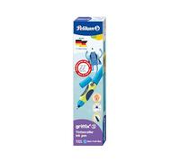 Pelikan Griffix - Bolígrafo de tinta para zurdos, ergonómico, color azul neón fresco
