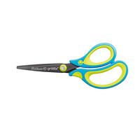 Pelikan Griffix 820905 - Tijeras para diestros (punta afilada y zona de agarre ergonómico), color azul neón