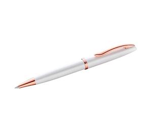 Pelikan Jazz Noble 821629 - Bolígrafo de metal para diestros y zurdos, color blanco