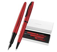 Pelikan Jazz Noble Elegance K/P36 - Juego de bolígrafo y pluma estilográfica con grabado de regalo, bolígrafos únicos con nombre, regalos personalizados (rojo)