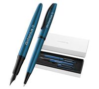 Pelikan Jazz Noble Elegance K/P36 - Juego de bolígrafo y pluma estilográfica con grabado de regalo, bolígrafos únicos con nombre, regalos personalizados (aguamarina)